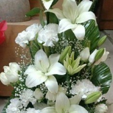 White Eternity Arrangement of mix flowers
