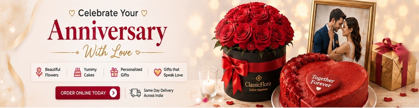 Send Anniversary Gifts Online - Flowers, Cakes and Gifts