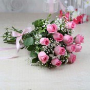 Bunch of 15 Pink Roses