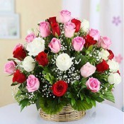 Classic Roses Basket