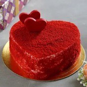 Red Velvet 1 kg cake with heart