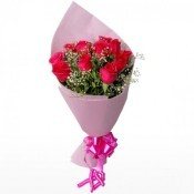 Bouquet of 10 Pink Roses