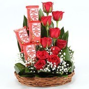 Flowers and Kitkat Chocolate
