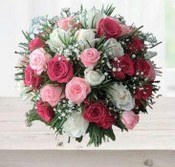 Mix Red pink white Bouquet