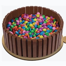 Yummy Kitkat Gems Cake