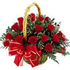 Basket of 30 Red Roses