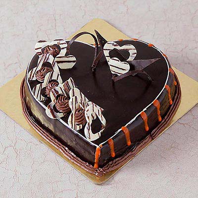 1.5 kg EGGLESS  Heart Shape Chocolate Cake