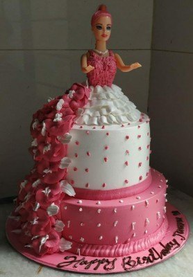 Two Tier Doll cake Butter Scotch