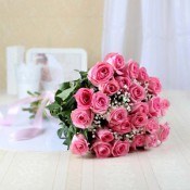 Bunch of 24 Pink Roses
