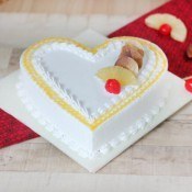 Heart Shaped Pineapple Cake 1.5 kg