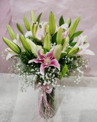 Blush Elegance Lily Vase