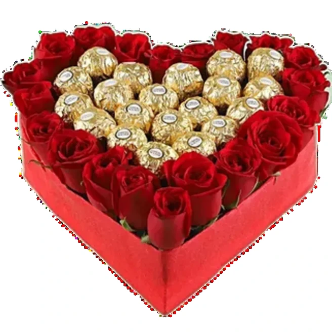 Heart Shape Roses Chocolate