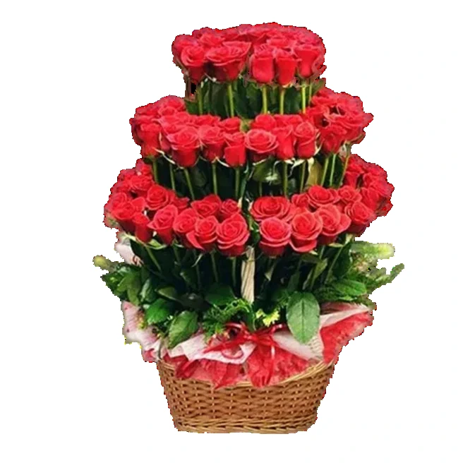 100 Roses Basket Arrangement