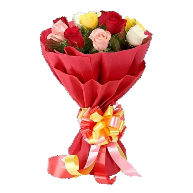 12 Mixed Roses Bouquet