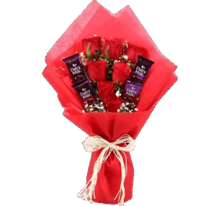 Roses with Chocolates Bouquet