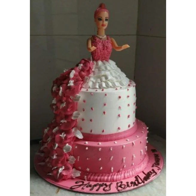 Two Tier Doll cake Butter Scotch