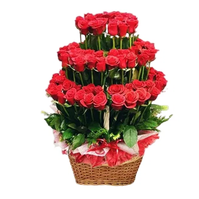 100 Roses Basket Arrangement