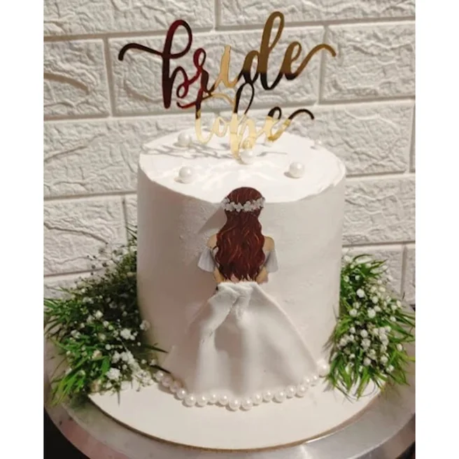 Bride to be cake for wedding celebration