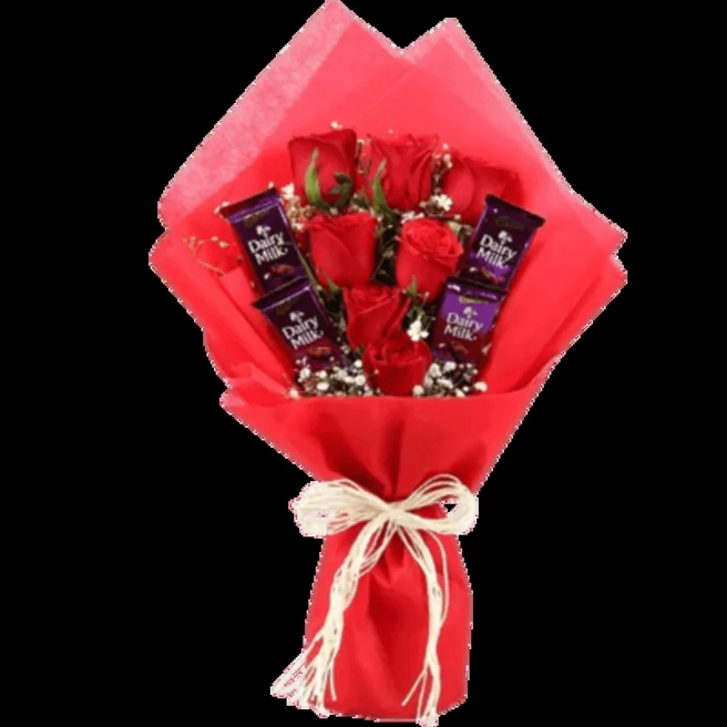 Roses with Chocolates Bouquet