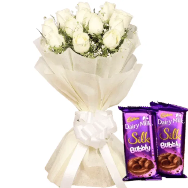 White Roses N Silk